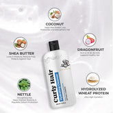 Curly Hair Hydrating Cleanser | Wavy and Curly Hair Products | Curly hair care | Magic hair care for curls | Shea butter | Coconut | Dragon fruit | Created by Savio John Pereira - 200ml (Pack of 10)